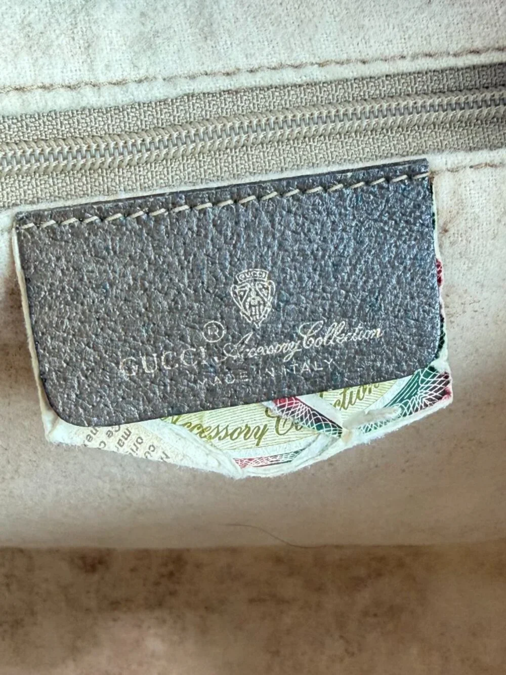GUCCI Beige Canvas GG Monogram Web Accent Supreme Boston Bag Made in Italy